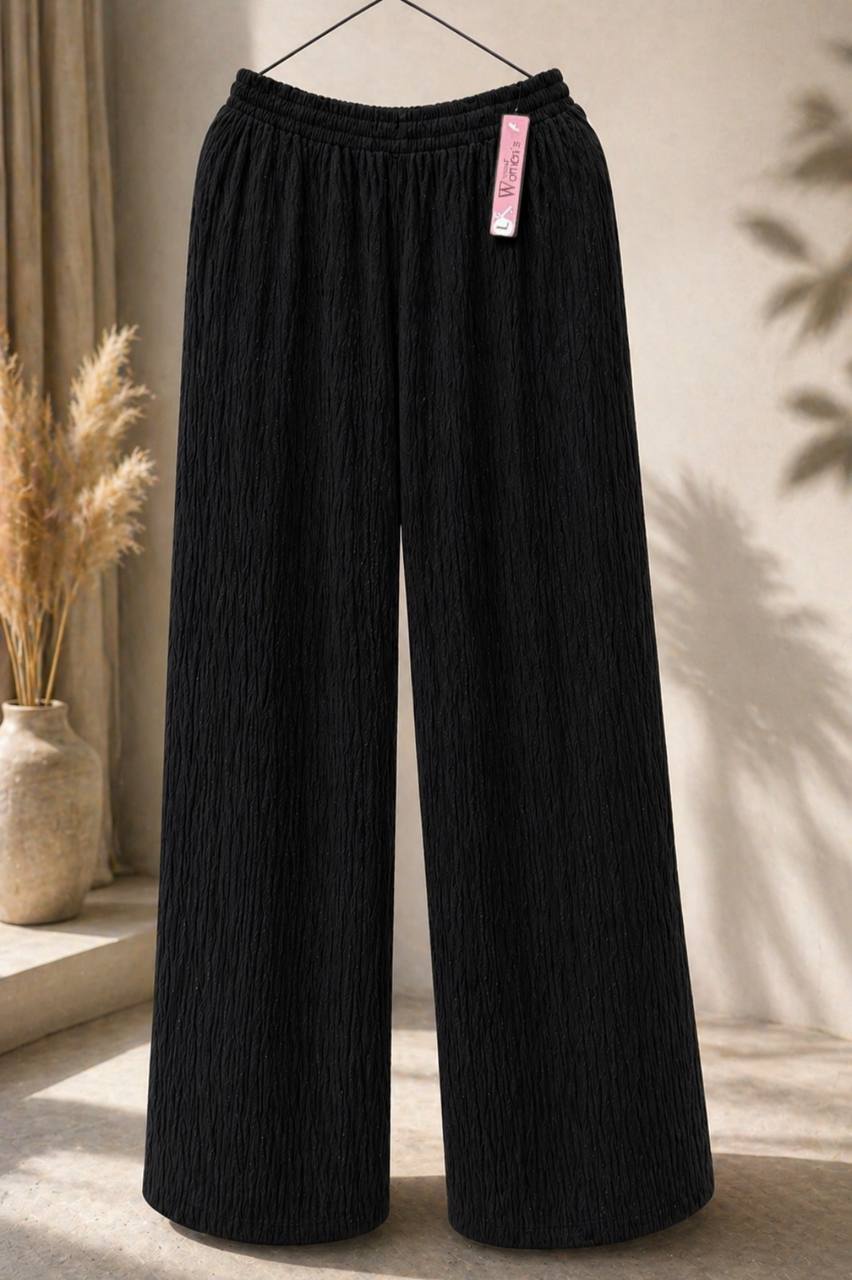 Women's Textured Wide Leg Pants