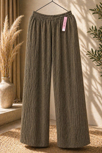 Women's Textured Wide Leg Pants