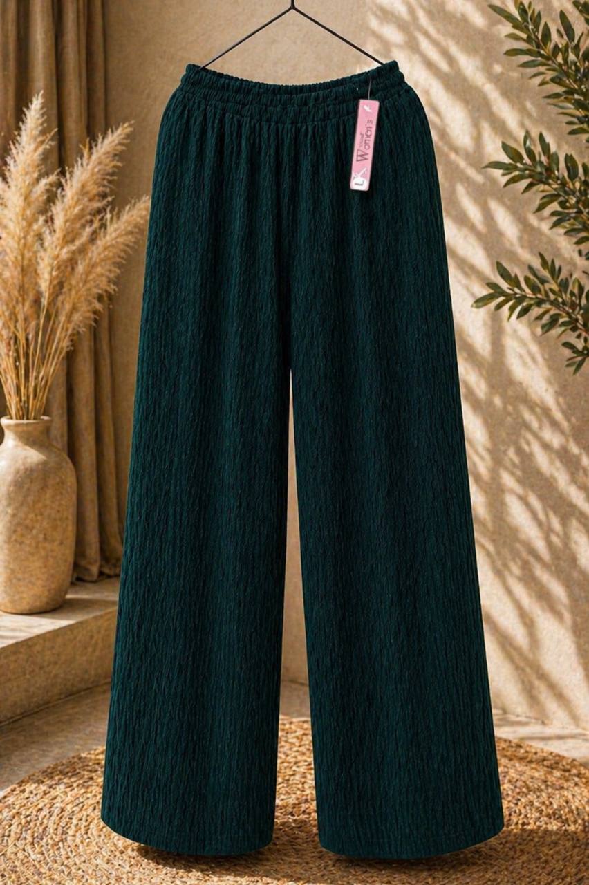 Women's Textured Wide Leg Pants
